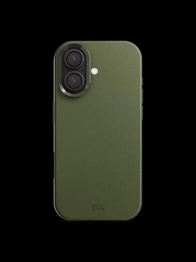 Green-Olive Leatherite MagSafe Phone Case Cover for iPhone 17
